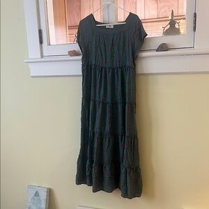 NATURAL LIFE Teal Floral Maxi Dress